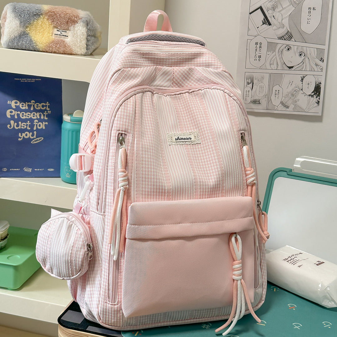 Multifunktionaler gestreifter Rucksack Karnz