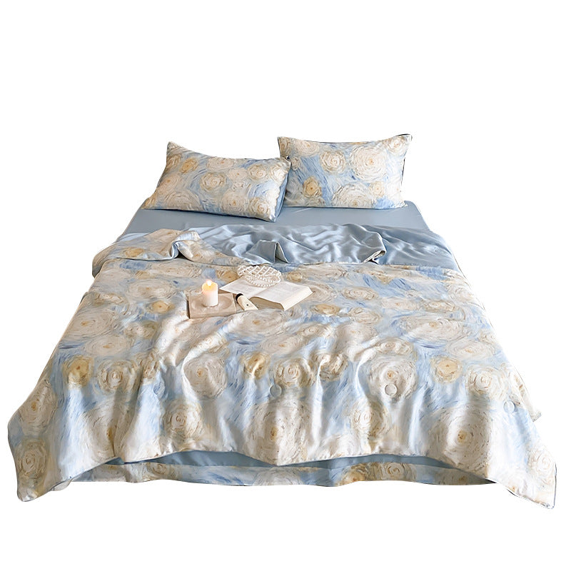 Bettwäsche-Garnitur aus Baumwollsatin mit dezentem Herz-Jacquard und seidig-glänzendem Finish Karnz