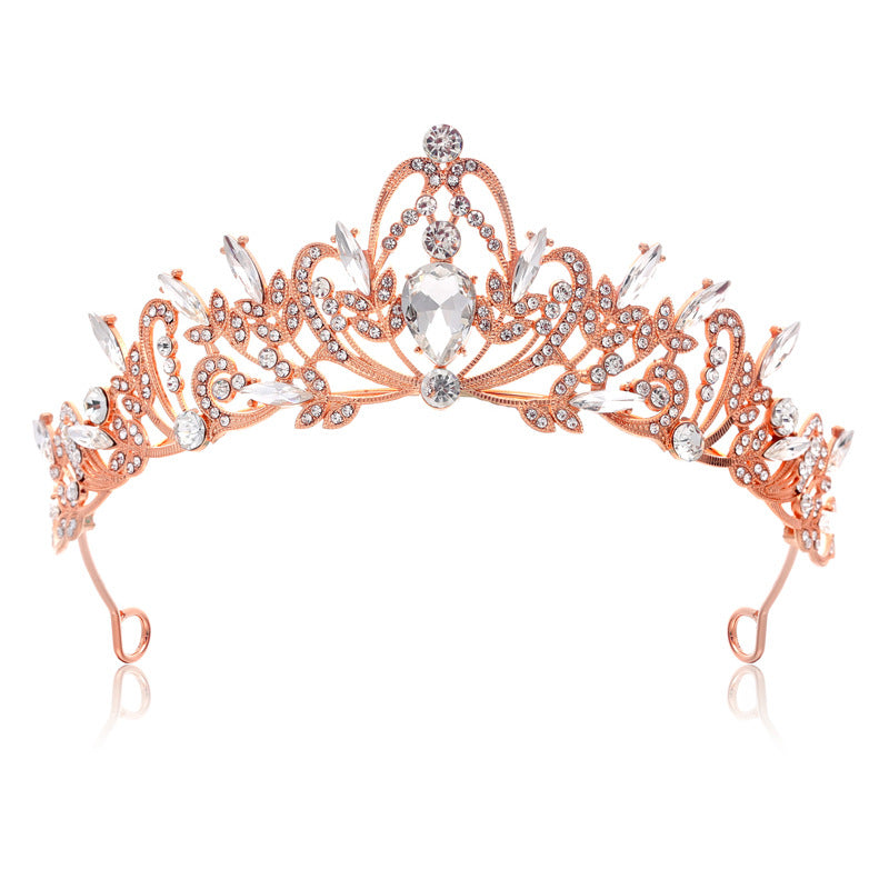 Damen Elegante Haarkrone mit filigranen Kristallverzierungen Karnz