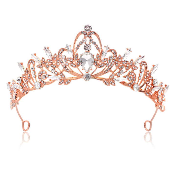 Damen Elegante Haarkrone mit filigranen Kristallverzierungen Karnz