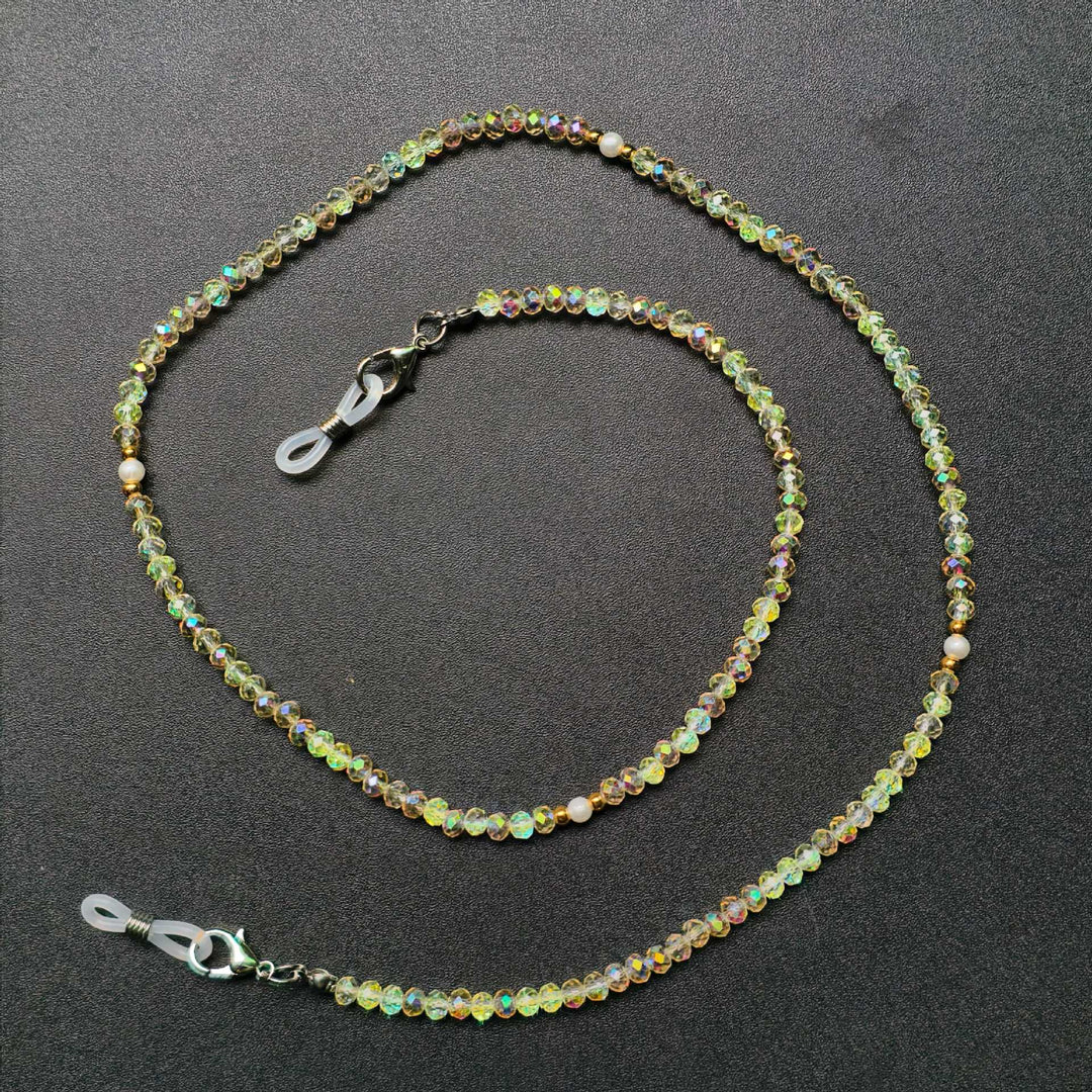 Elegante Brillenhalterkette mit Bunten Perlen Karnz