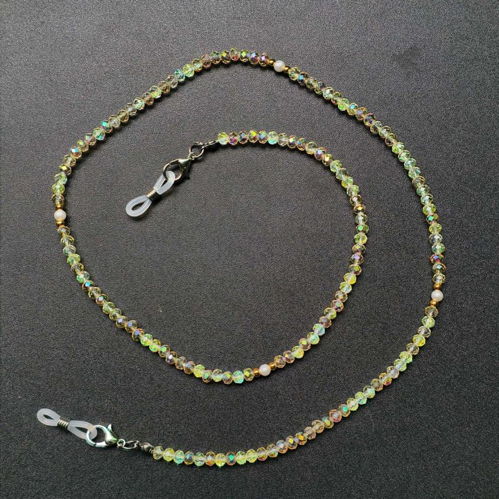 Elegante Brillenhalterkette mit Bunten Perlen Karnz