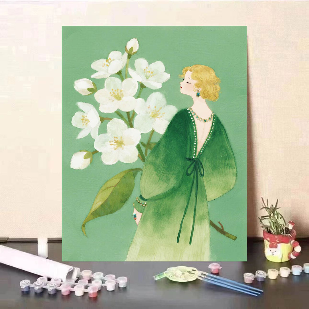Florales DIY Ausmal-Set nach Zahlen Karnz