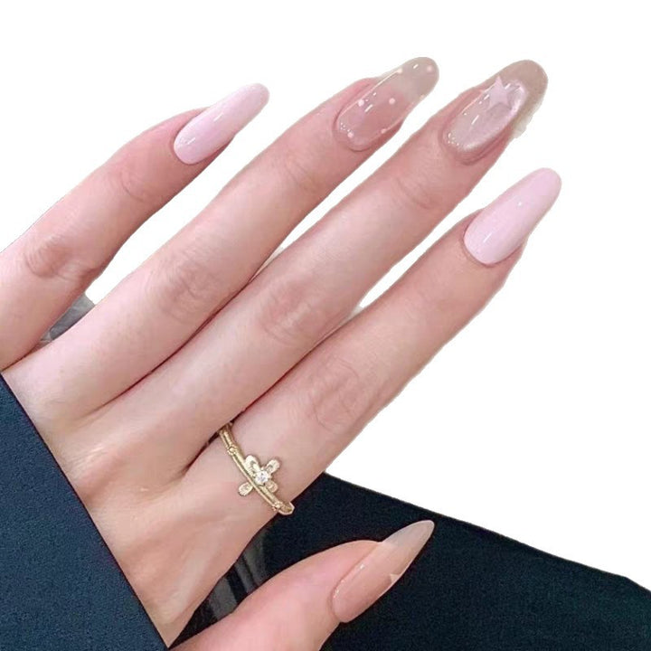 Stylisches Press-On Nagelkunst-Set mit Sternakzenten Karnz