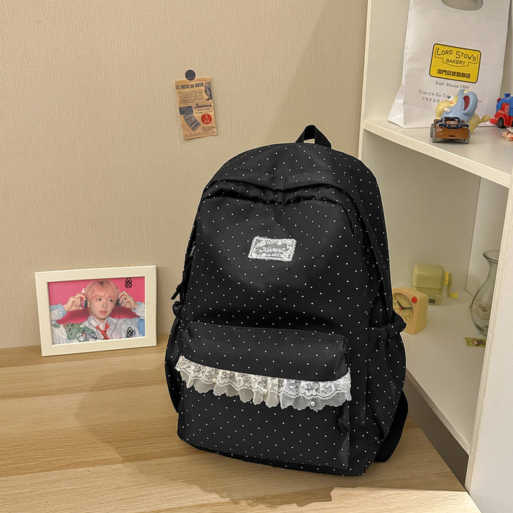 Niedlicher Polka Dot Freizeit-Rucksack Karnz