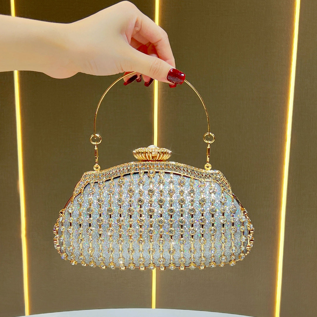 Glamouröse Kristallverzierte Abend-Handtasche