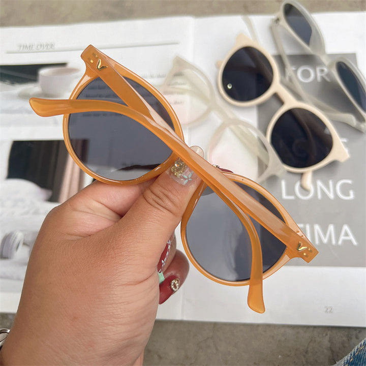 Chic Retro Runde Rahmen Sonnenbrillen Karnz