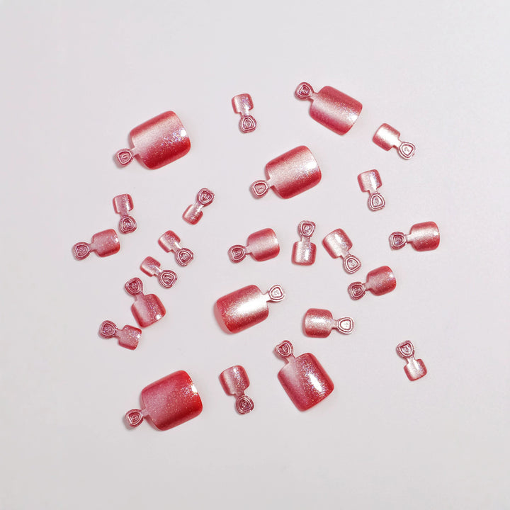 Dekorativer Glitter Press-On Nagelset Karnz