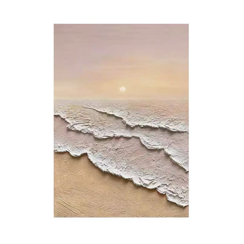 Texturierte Küsten Sonnenuntergang Wandkunst