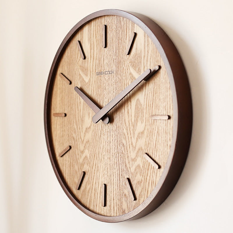 Minimalistische ruhige Holz Wanduhr 12 Zoll