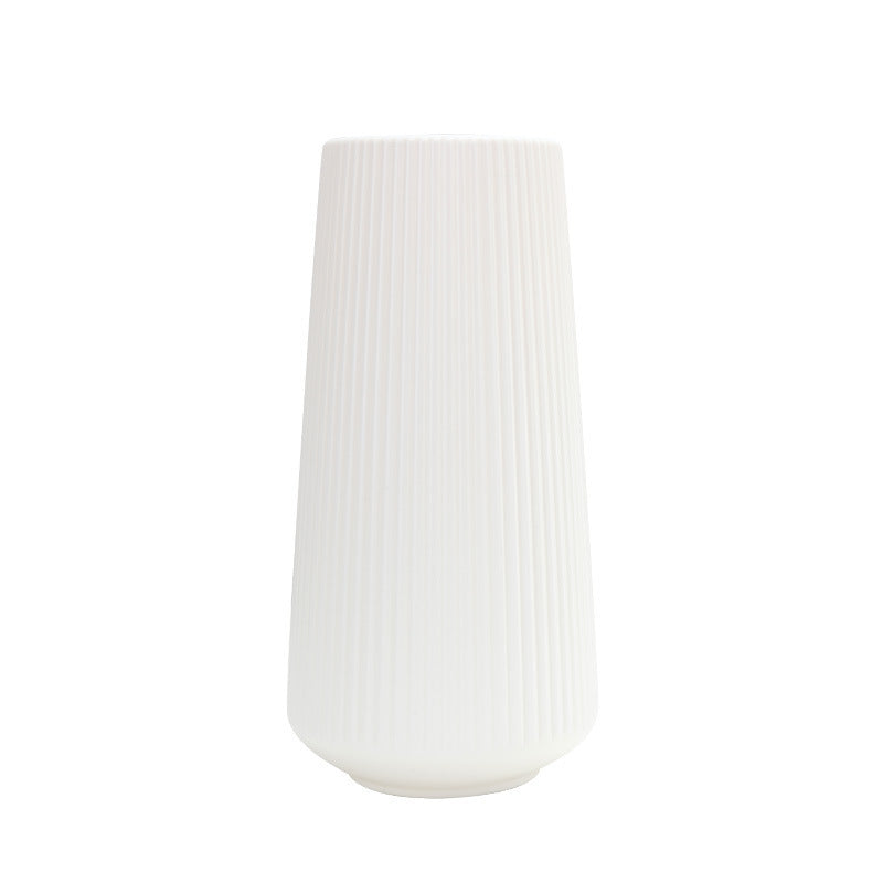 Rippé Porzellan Dekorative Vase Karnz