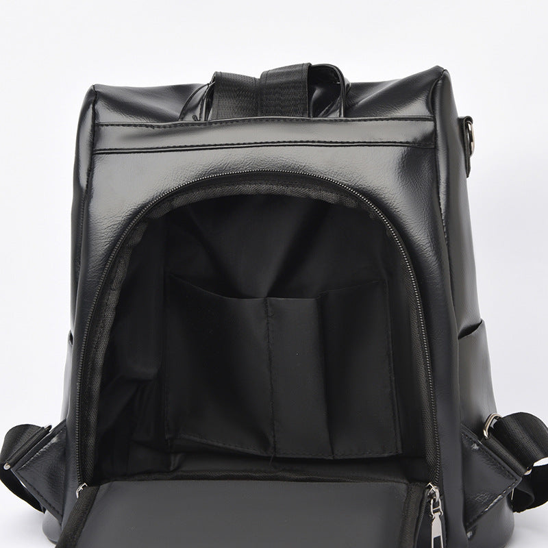 Vielseitiger Strukturierter Leder Rucksack Karnz