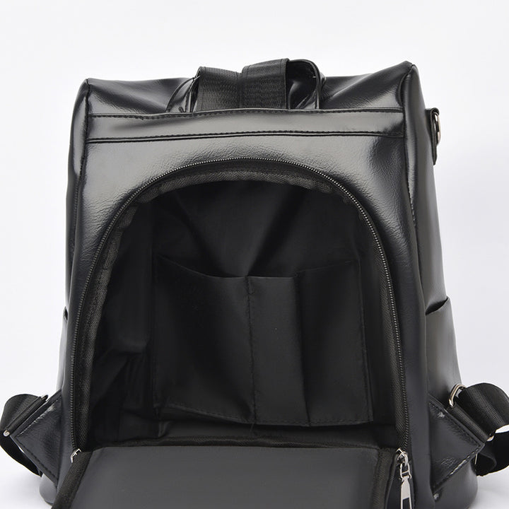 Vielseitiger Strukturierter Leder Rucksack Karnz
