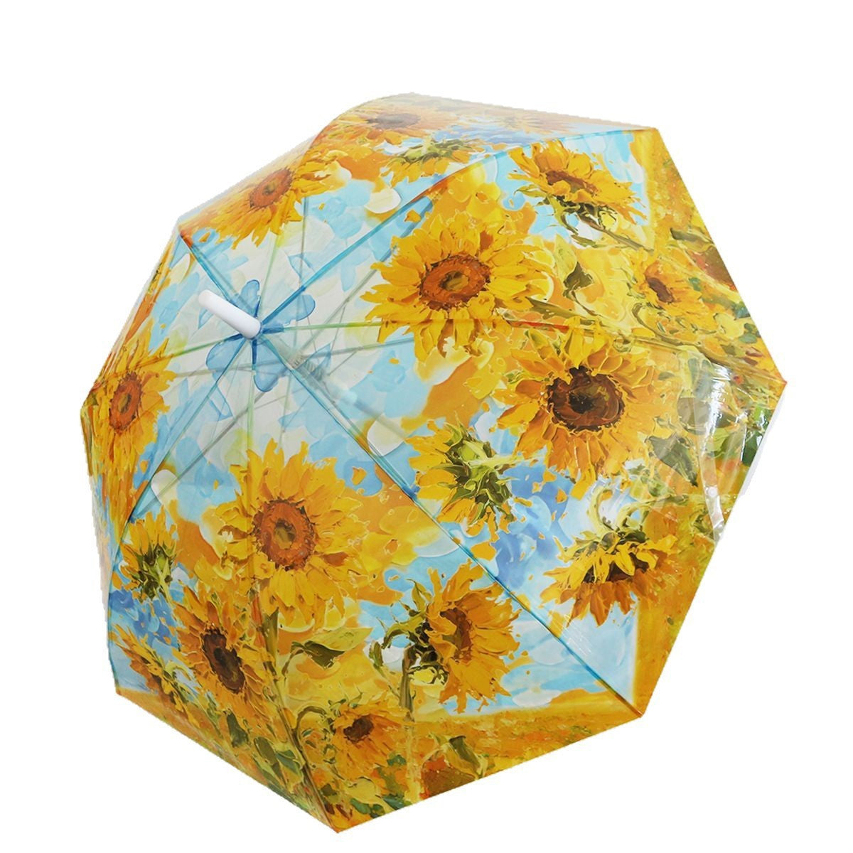 Damen Faltbarer Regenschirm mit verspieltem Sonnenblumenmotiv Karnz