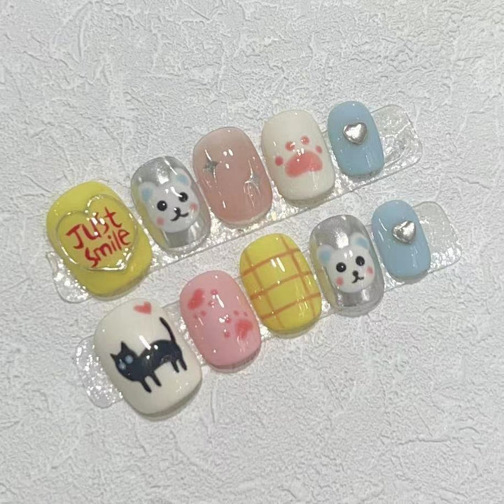 Niedliches Tierdesign Nagelkunst Set Karnz
