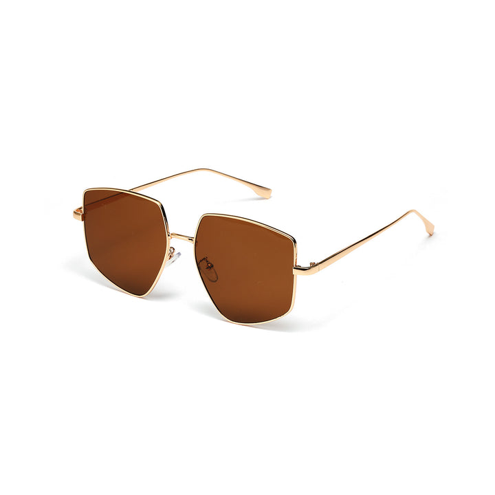 Damen quadratische Sonnenbrille mit elegantem Metallrahmen Karnz