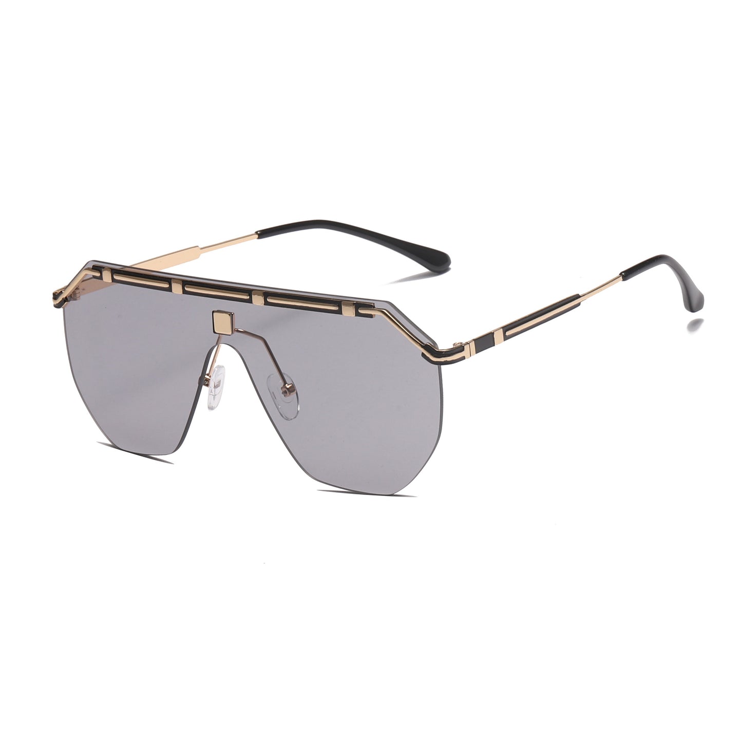 Damen geometrische Oversized-Sonnenbrille Karnz