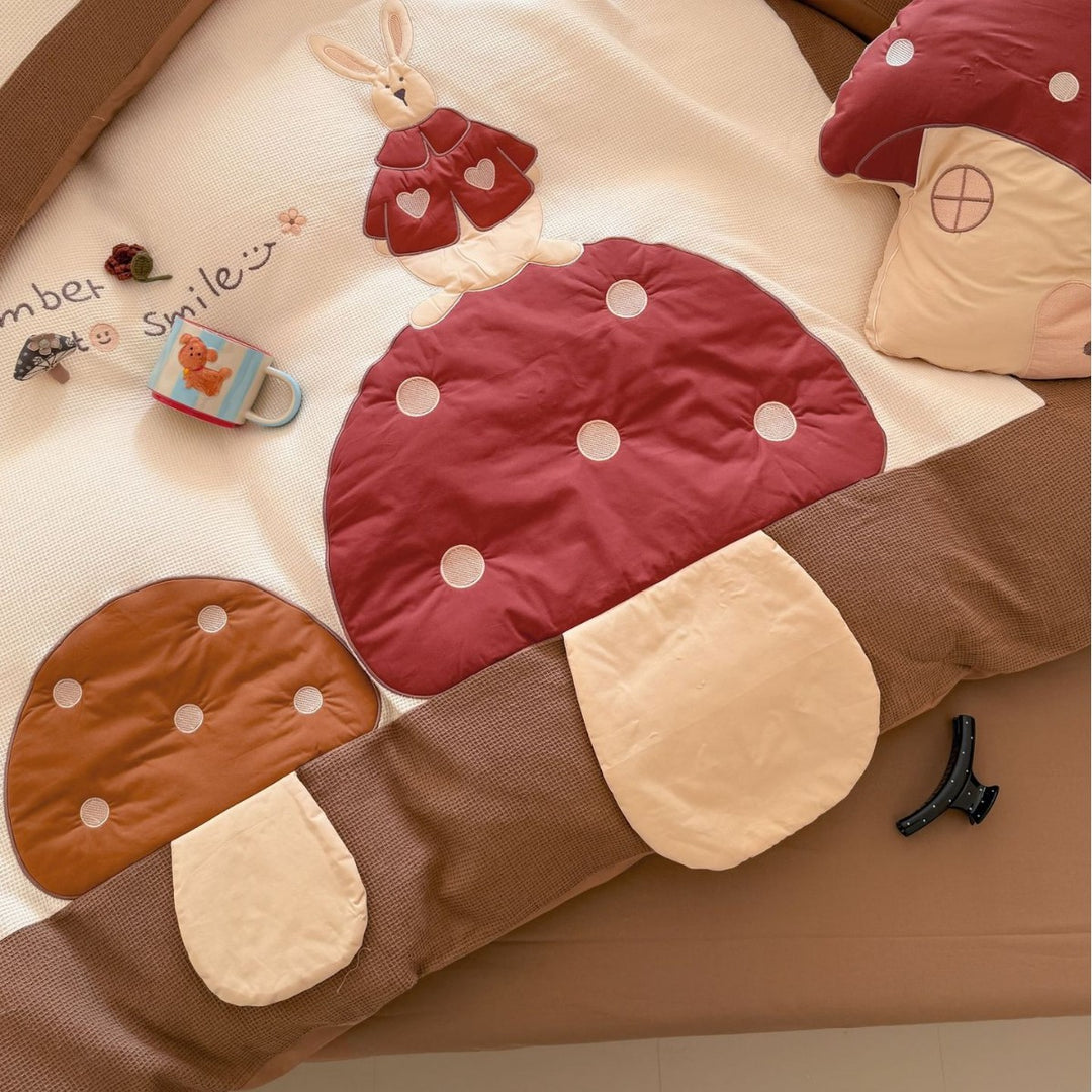 Kinder-Camping-Applikations-Baumwoll-Bettbezug-Bettwäsche-Set