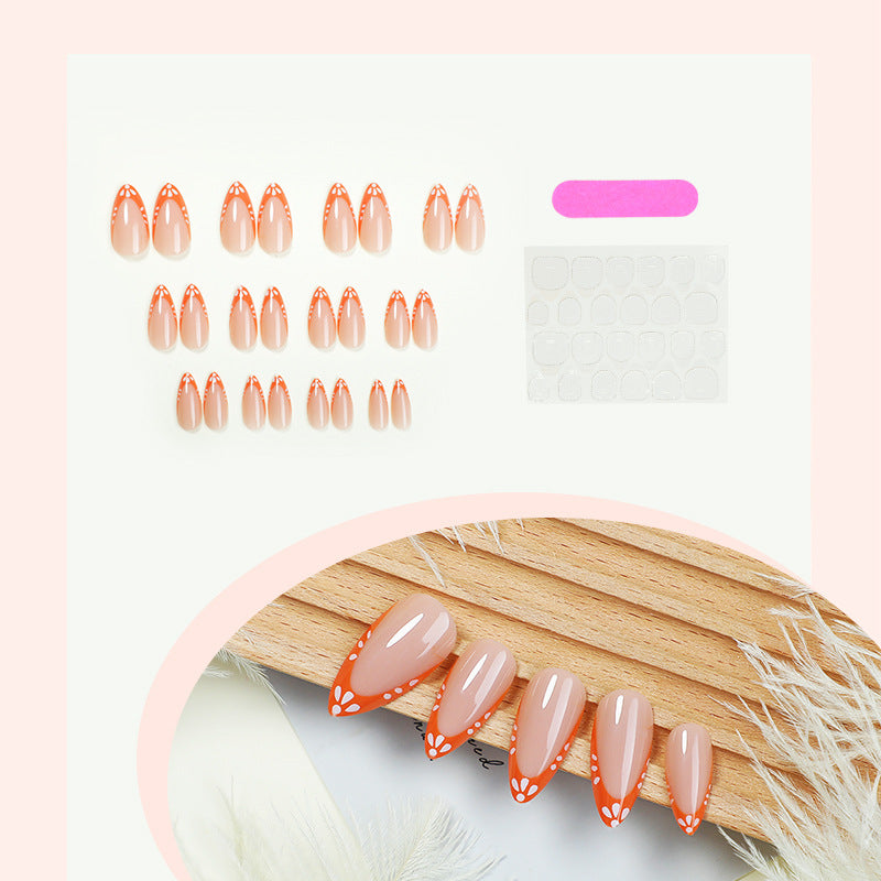 Dekoratives Stiletto Press-On Nagelset Karnz
