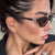 Damen Cat-Eye Sonnenbrille mit stilvollem Rahmen und luxuriösen Akzenten Karnz
