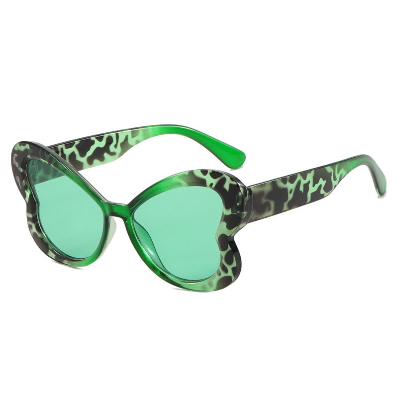 Damen Oversized-Sonnenbrille im verspielten Schmetterlingsdesign Karnz