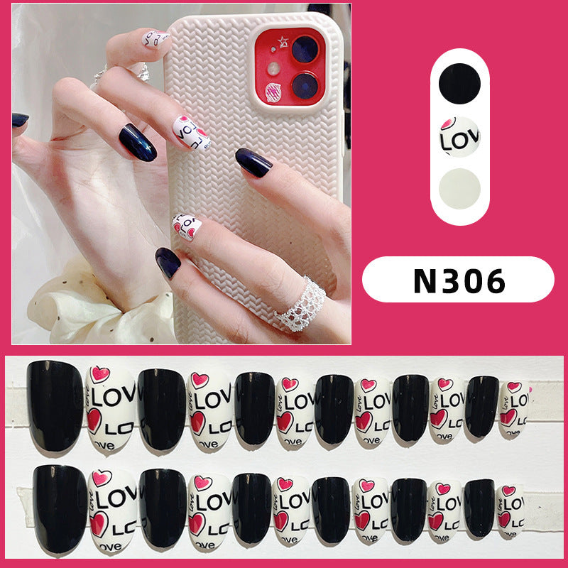 Blumenmuster Press-On Nagelset