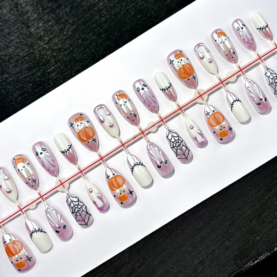 Künstlerisches Spaß-Themen Press-On Nagelset
