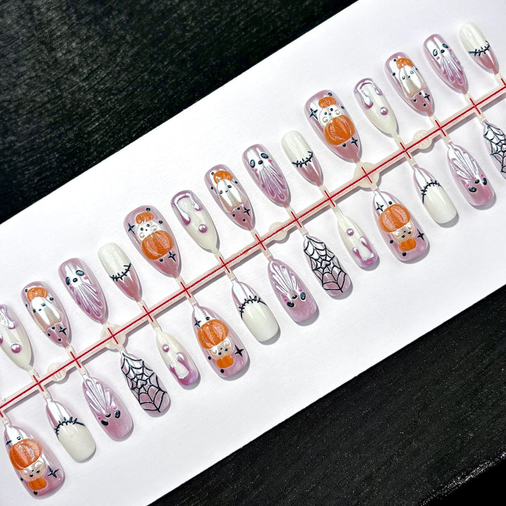 Künstlerisches Spaß-Themen Press-On Nagelset