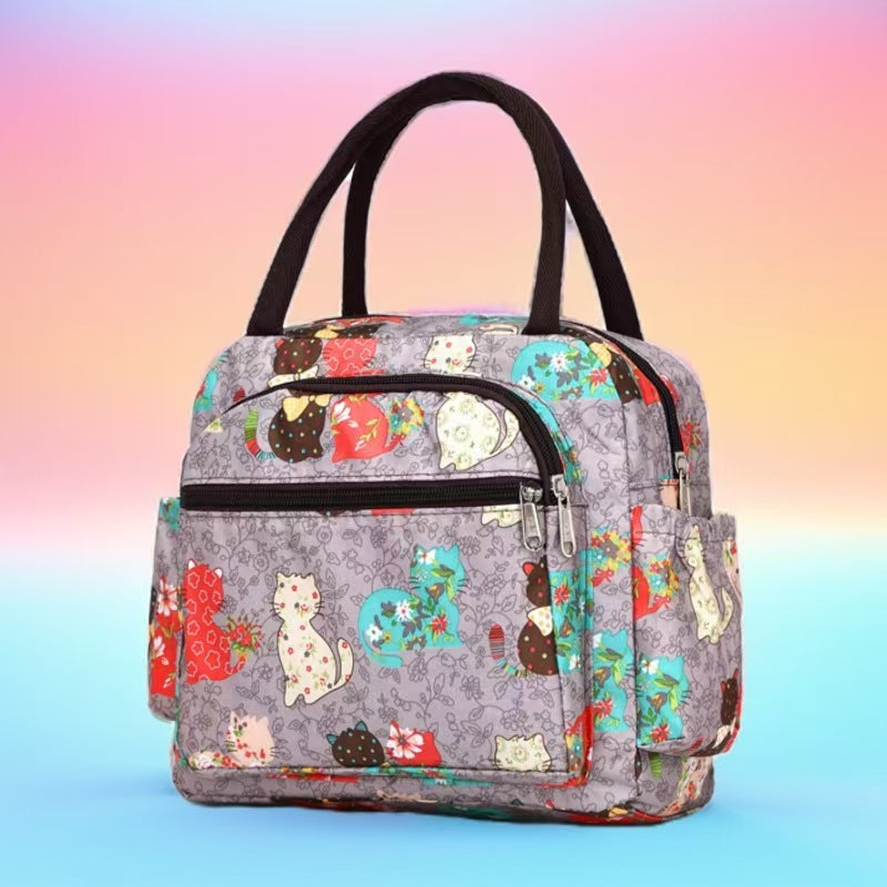 Isolierte katzenmotivierte Lunch-Tasche Karnz