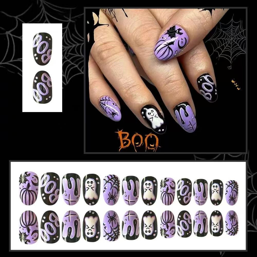 Halloween Kunstnagelset mit gruseligen Motiven Karnz