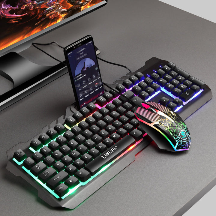 Gaming-Tastatur mit Integriertem Smartphone-Ständer und Rgb-Synchronisation Karnz