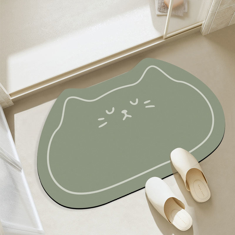 Katzenförmige Badmatte für Zuhause