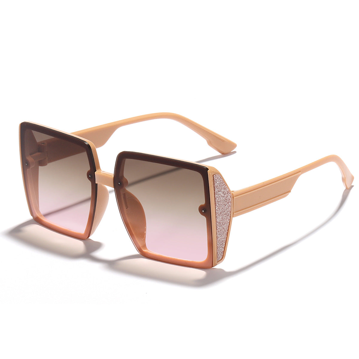 Damen oversized Sonnenbrille mit glänzendem Akzent Karnz