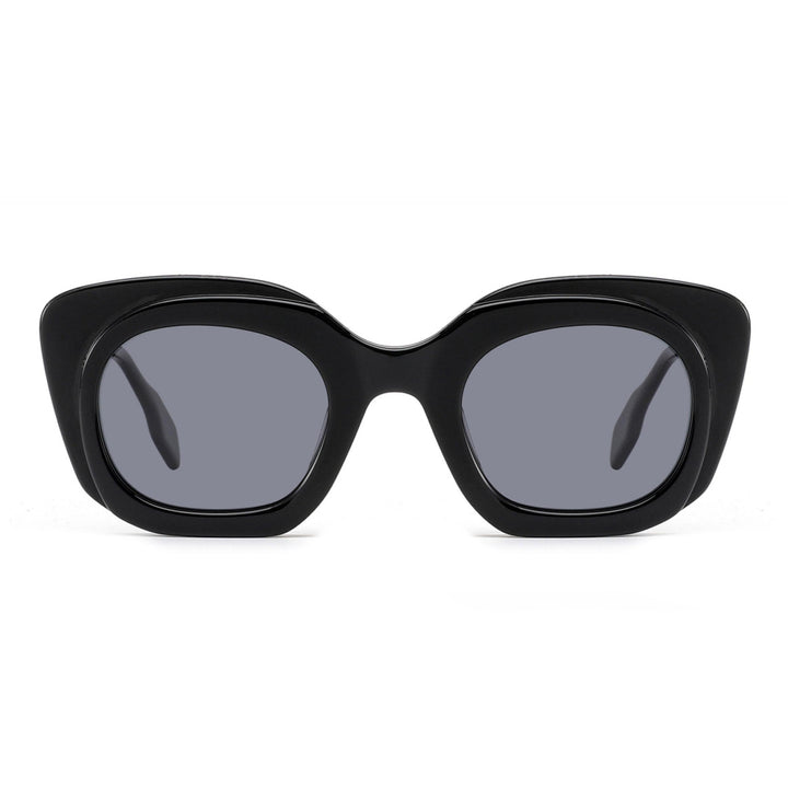 Damen Sonnenbrille mit breitem, modernem Rahmen Karnz