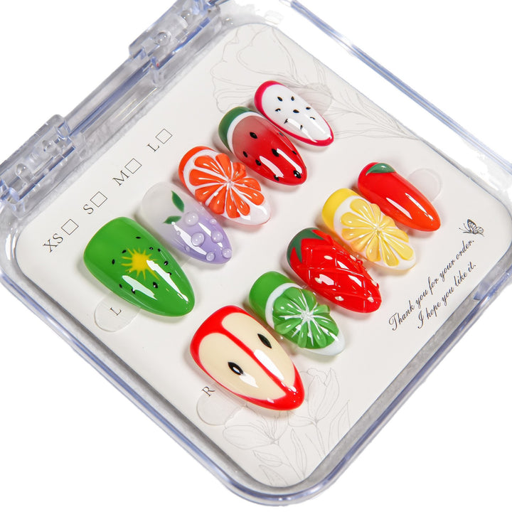 Frucht-Themen Press-On Nagel Set