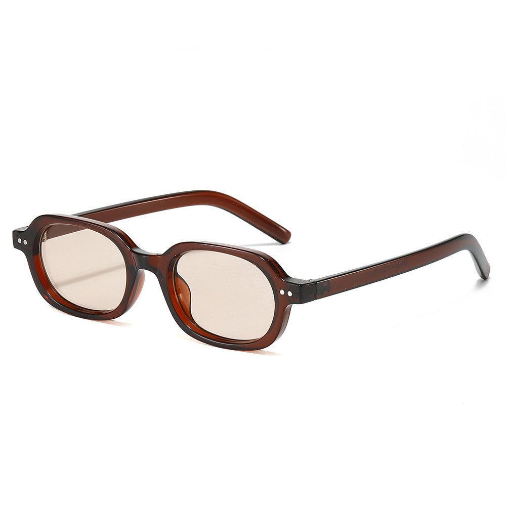 Stilvolle Vintage-inspirierte ovale Sonnenbrille Karnz