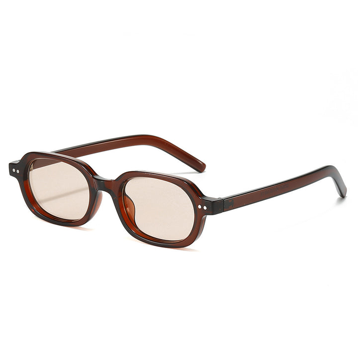 Stilvolle Vintage-inspirierte ovale Sonnenbrille Karnz