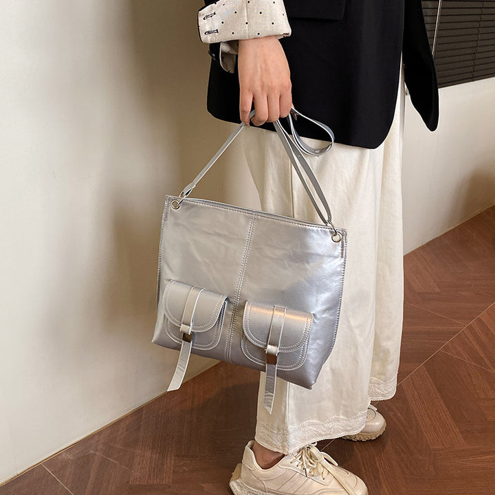 Moderne Strukturierte Schultertasche Karnz