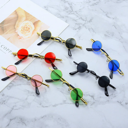 Retro-inspirierte runde Metallrahmen-Sonnenbrille Karnz