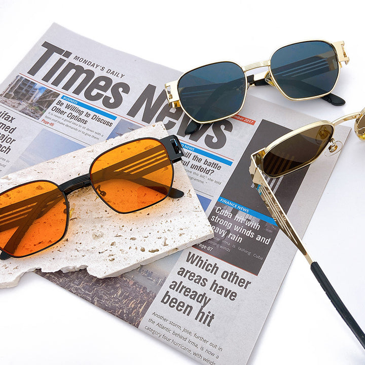Stilvolle Oversized Sonnenbrille Im Modernen Metalldesign Karnz