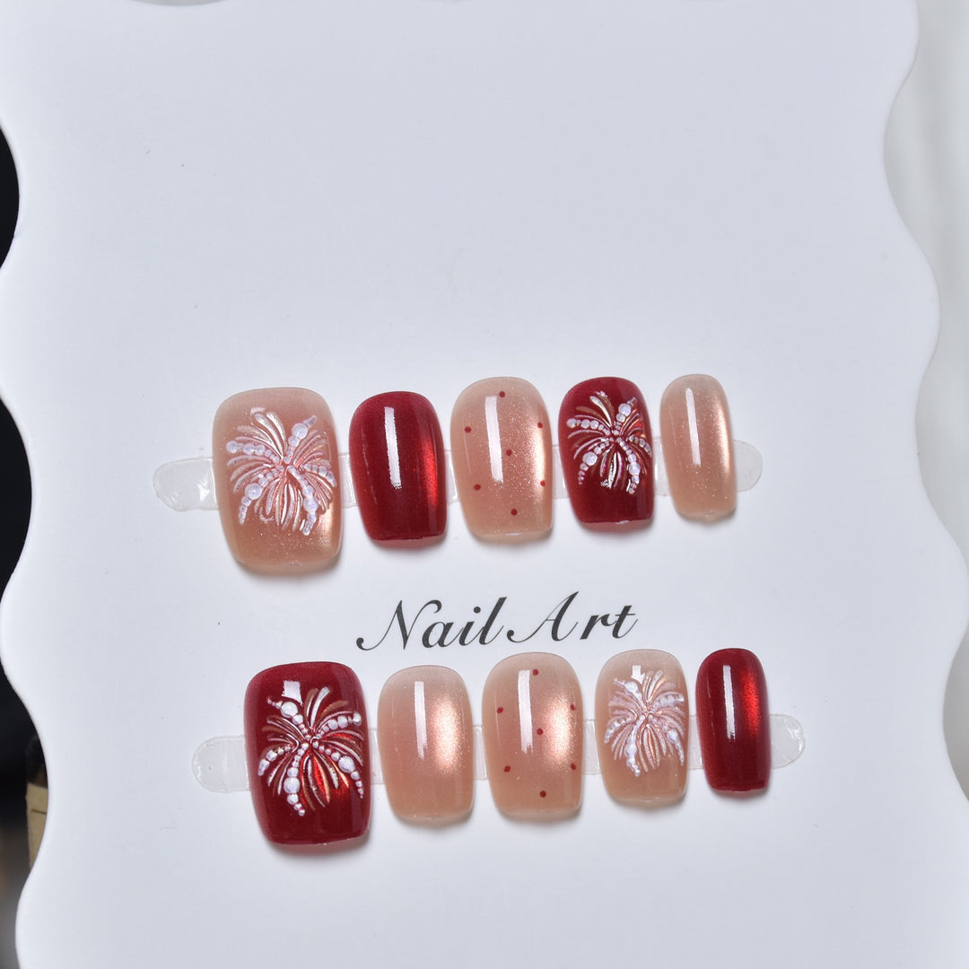 Künstlerisches Press-On Nageldesign-Set Karnz