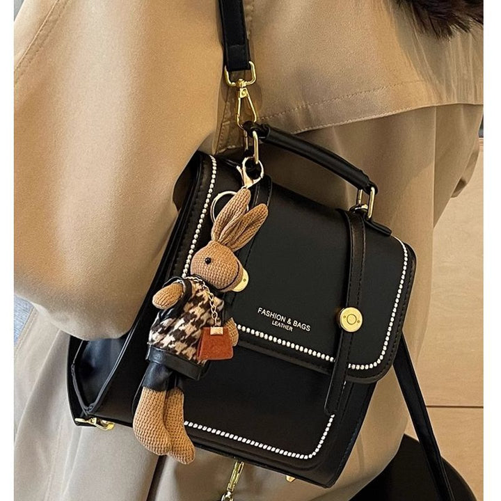 Vintage-inspirierte strukturierte Satchel-Tasche Karnz