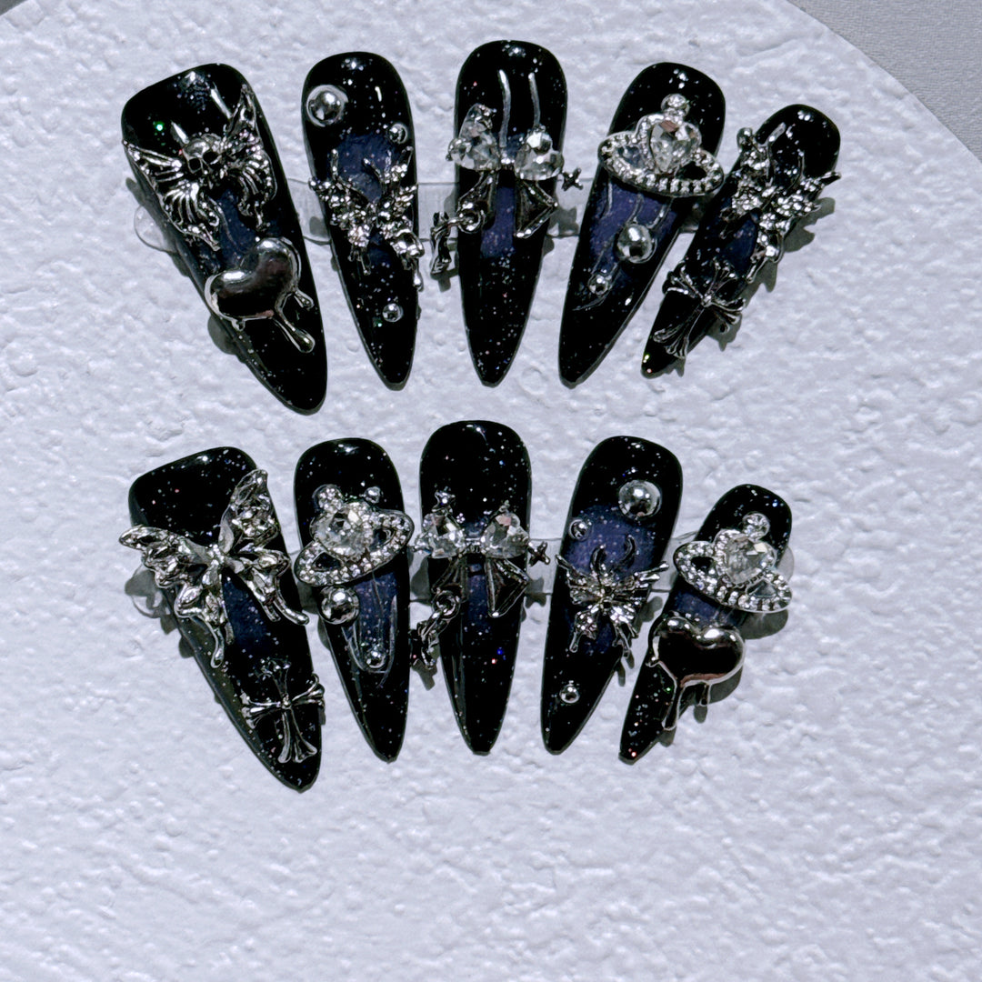 Premium Gothic Dekorative Nagelkunst Set