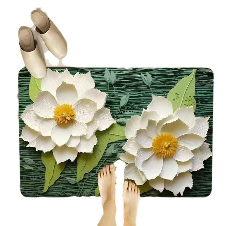 Blumenmotiv Gedächtnis-Schaum Badezimmermatte Karnz