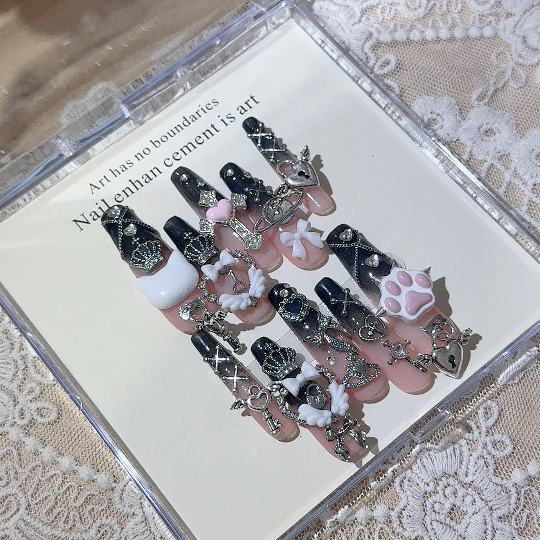 Dekorativer Strass Aufkleber Nagelkunstset