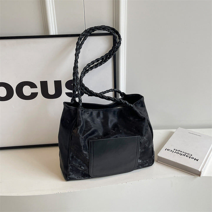 Stylische geflochtene Griff-Handtasche Karnz