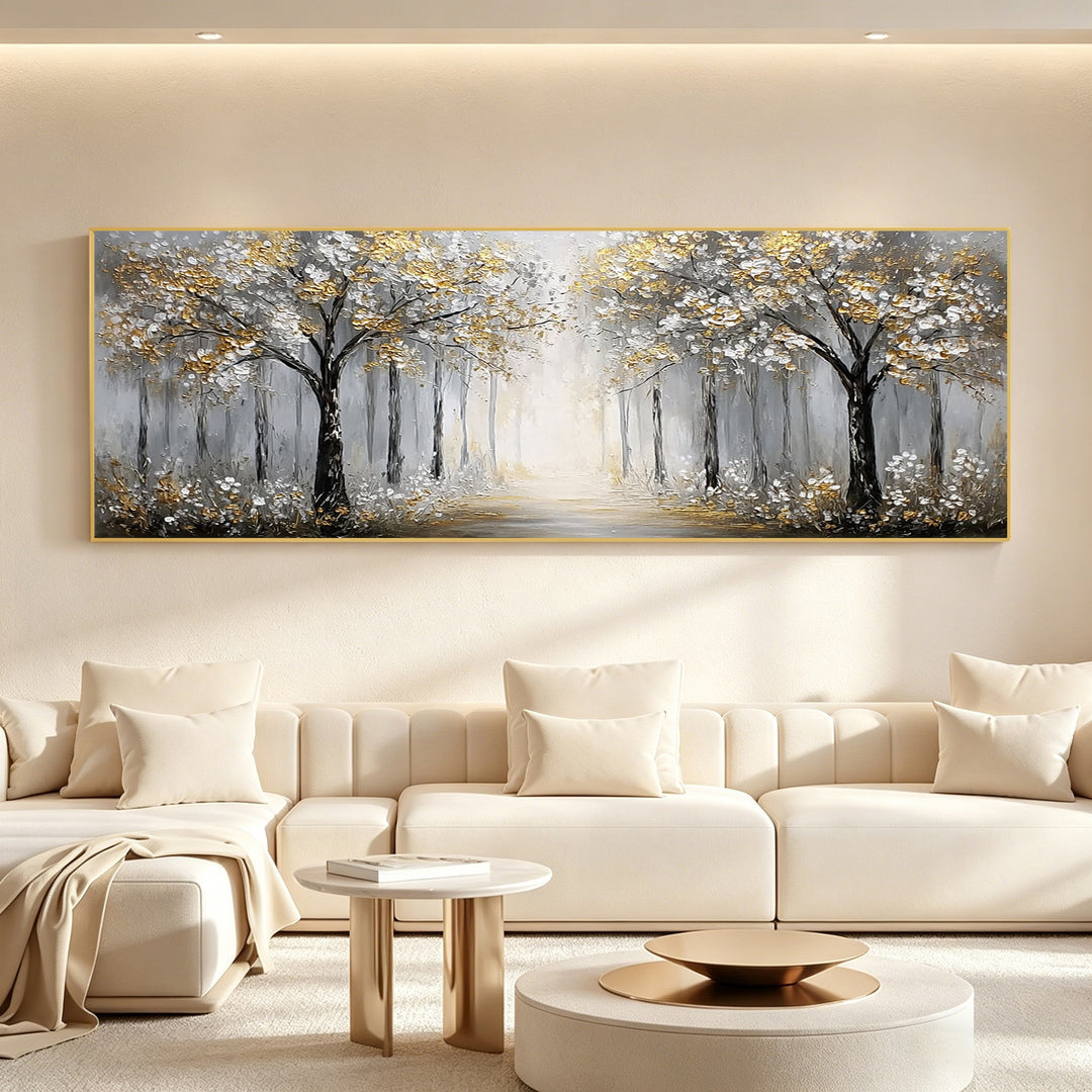 Malerei auf Leinwand mit malerischer Waldlandschaft