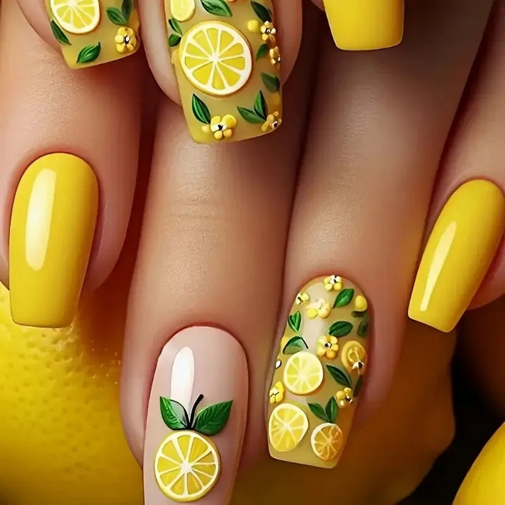 Zitrus-Themen Nagelkunst Verbesserungen Karnz