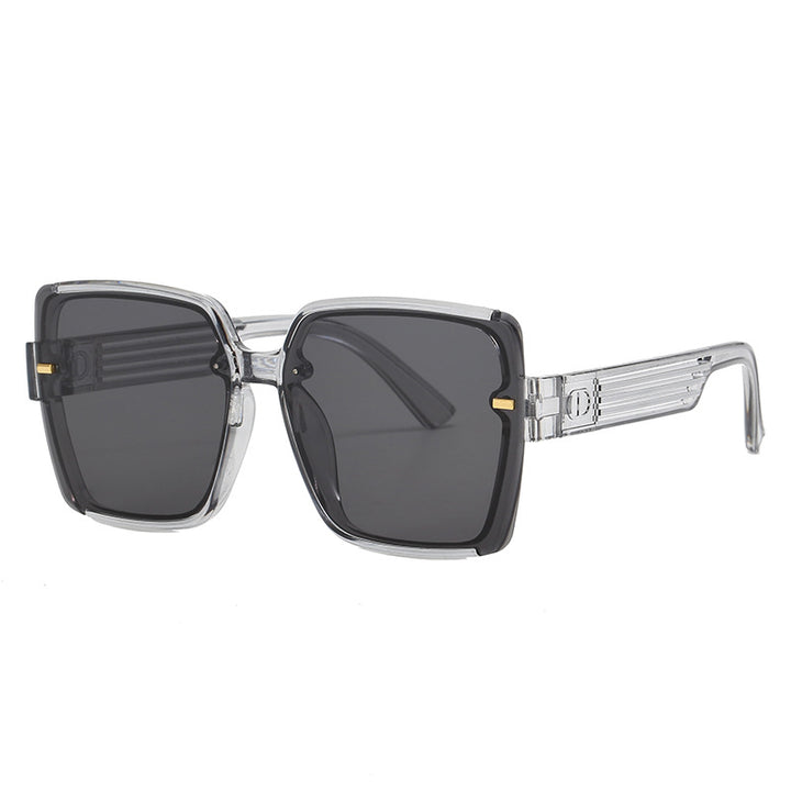 Damen quadratische Sonnenbrille mit trendigem Geometrie-Design Karnz