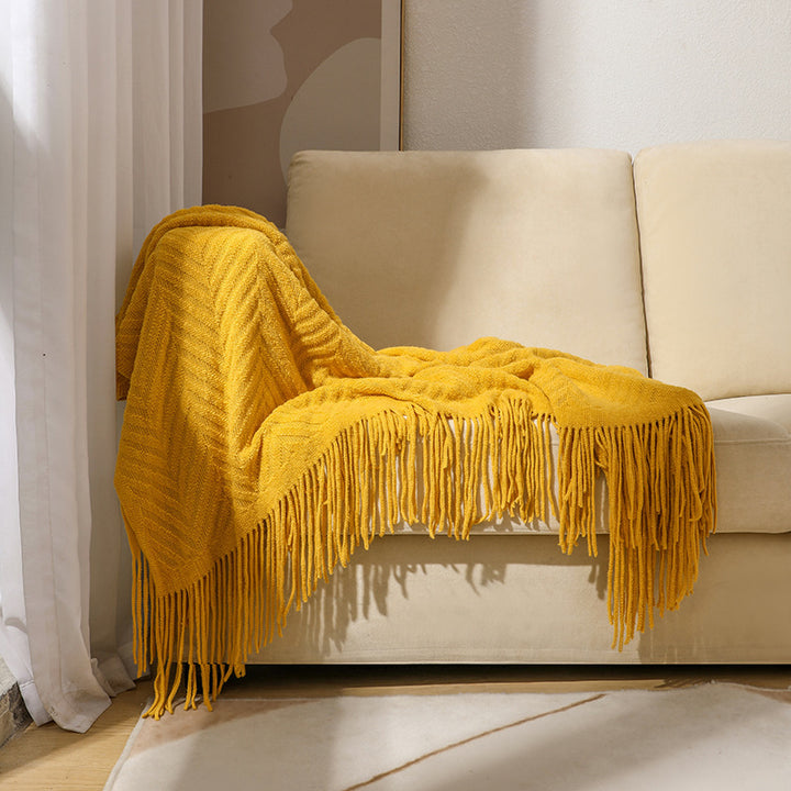 Gemütliche Strickdecke